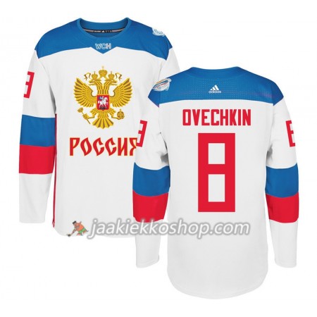Venäjä Pelipaita Alexander Ovechkin 8 2016 World Cup Valkoinen Premier Paita